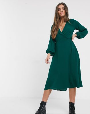 dark green petite dress