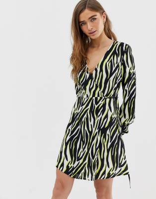 zebra print dress new look