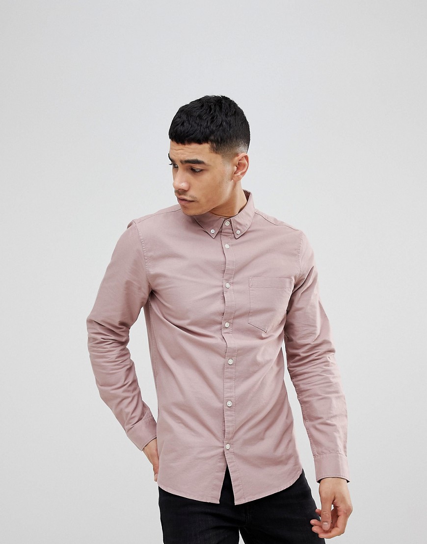 New Look - Pink oxford-skjorte