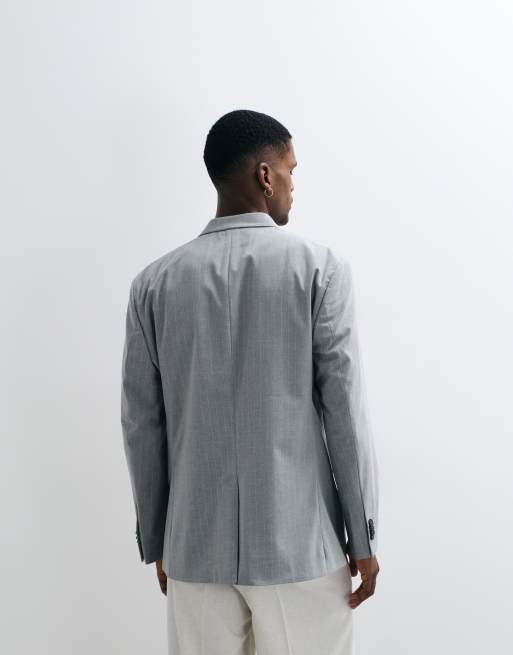 New Look pinstripe smart blazer in grey, 5 of 5