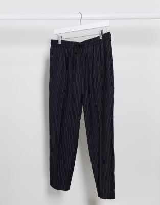 pinstripe smart joggers