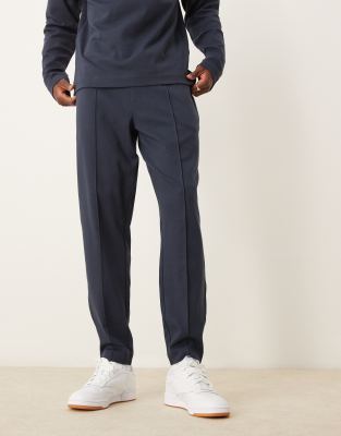 New Look New Look pintuck jersey trouser co-ord in navy