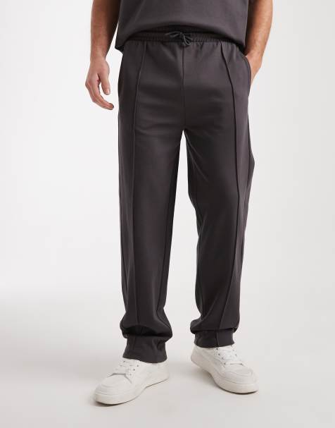 New Look pintuck slim leg trackies in dark grey (part of a set) - view 1