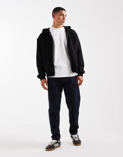 New Look pique pintuck joggers co-ord in navy