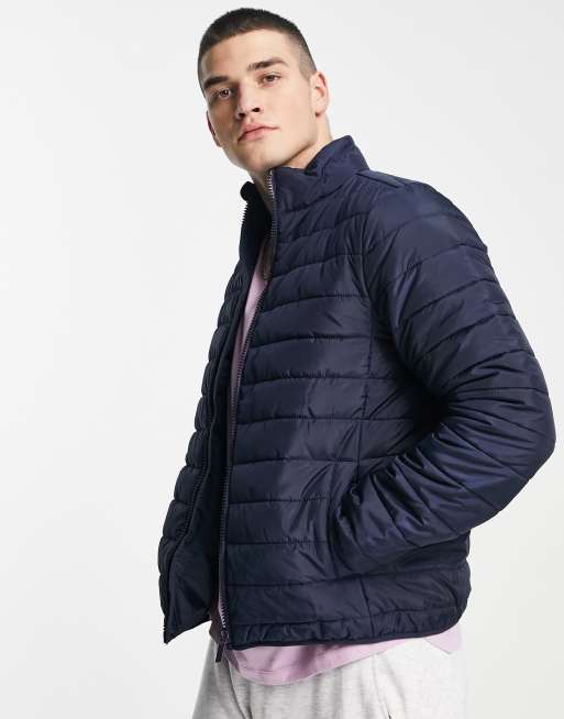 New Look - Piumino blu navy con collo a imbuto   