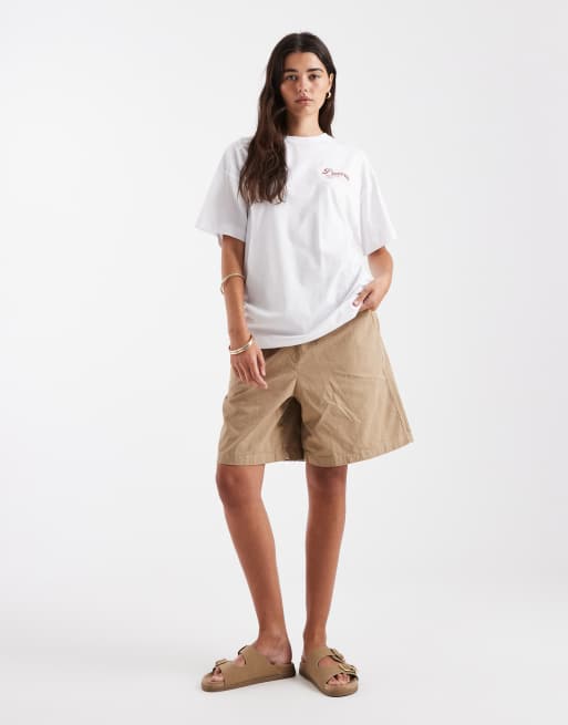 New Look pizzeria printed oversized tee in white, 3 of 4