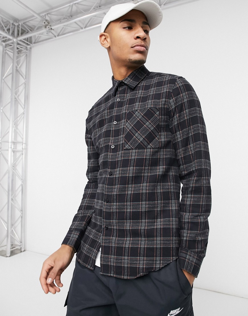 New Look plaid shirt in black