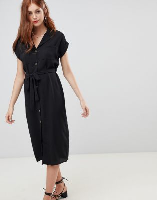 black midi tee dress