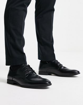 New Look plain formal lace up brogues in black