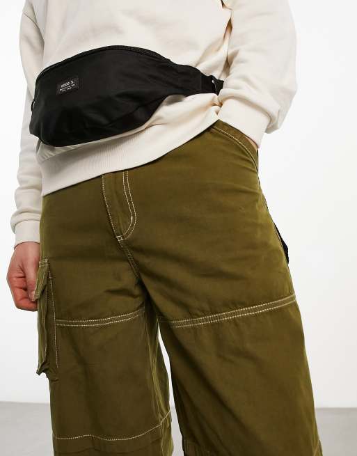 New Look plain label bum bag in black ASOS