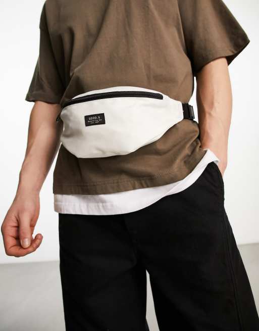 New Look plain label bum bag in off white ASOS