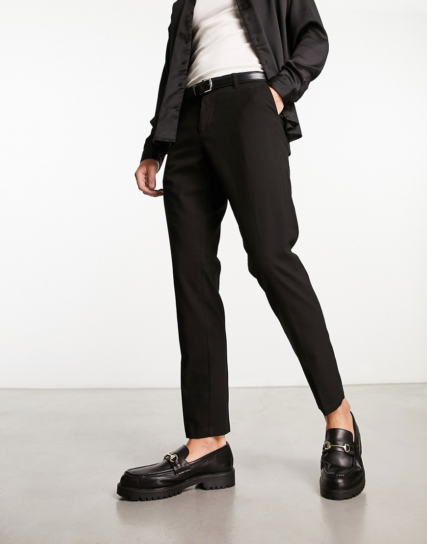 New Look plain suit trouser in black