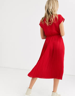 new look bridal pleated midi dress