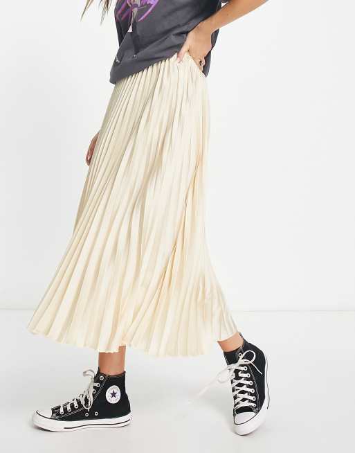 Pleated maxi clearance skirt new look