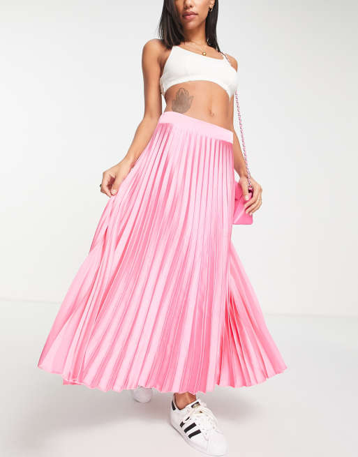 Pink midi clearance skirt new look