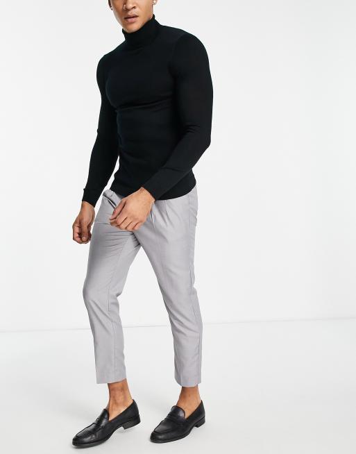 Grey trousers black store jumper