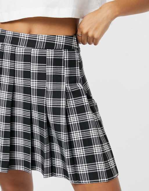 Black check tennis outlet skirt