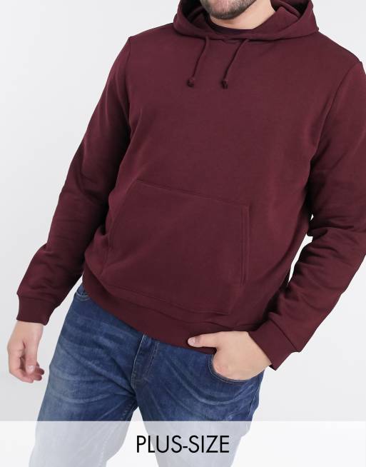 Plus size deals burgundy hoodie