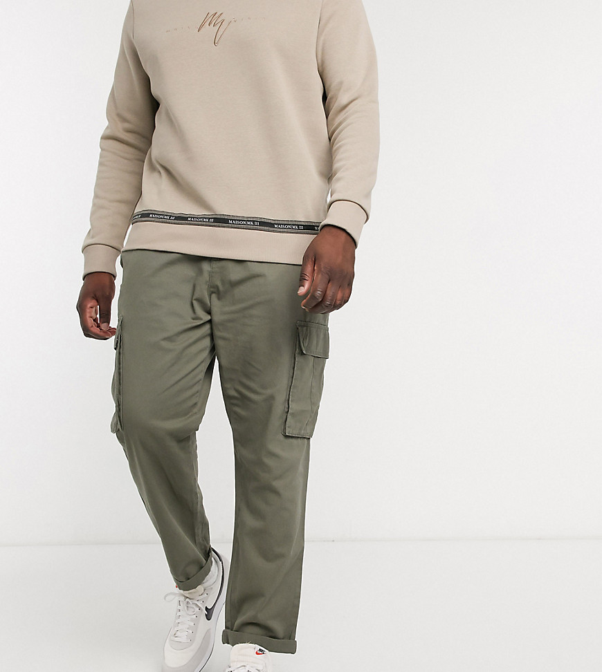 New Look Plus - Pantaloni cargo kaki-Verde