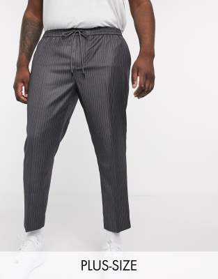 grey pinstripe joggers