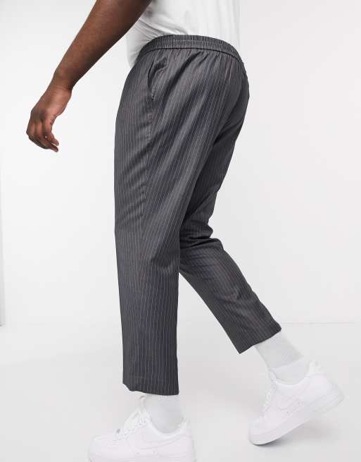 Slim Fit Joggers - Light gray/plaid - Men