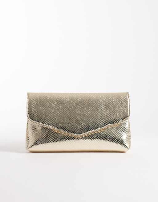 New Look - Pochette a busta color oro