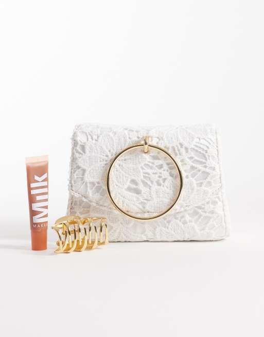 New Look - Pochette en broderie anglaise - Crème, 2 de 4