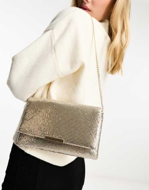 New Look Pochette en cotte de maille Dor ASOS