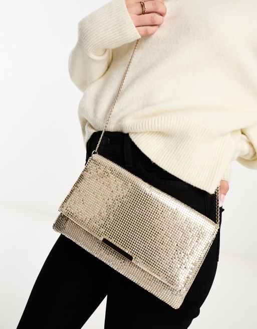 New Look Pochette en cotte de maille Dore ASOS