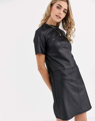 new look black smock dress