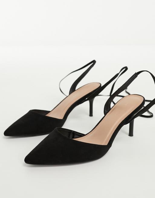 Black kitten heels outlet with ankle strap