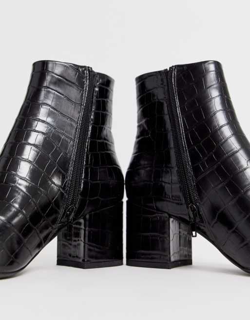 New Look boots in black croc | ASOS