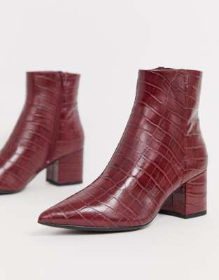 red crocodile booties