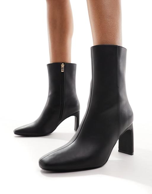 New Look pointed heeled ankle boots in black ASOS