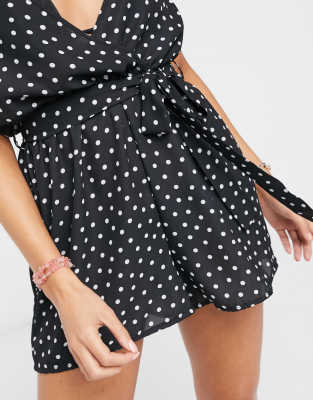 new look polka dot playsuit