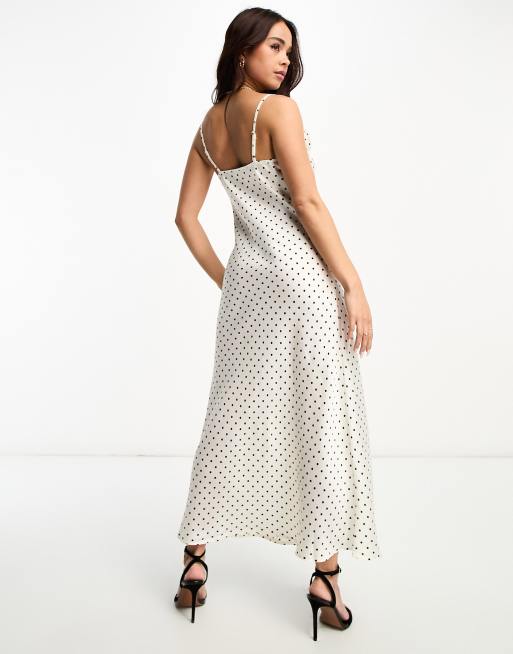 Polka dot hotsell midi slip dress