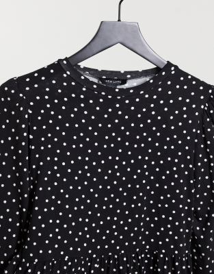 polka dot smock top