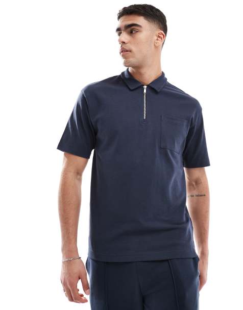 New Look - Polo d'ensemble à manches courtes - Bleu marine - view 1