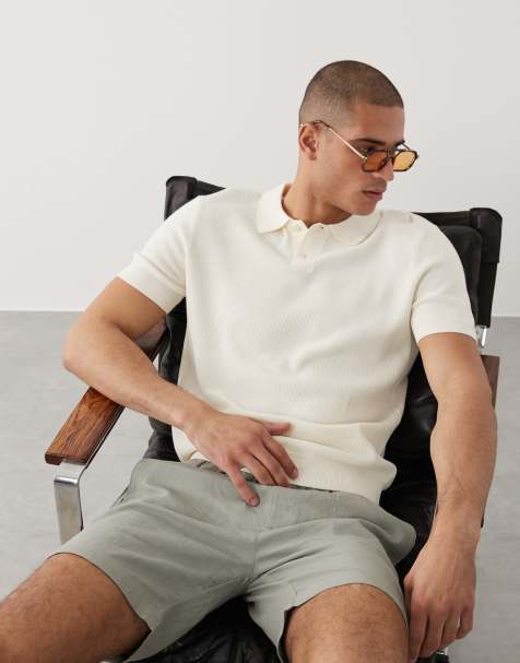 New Look - Polo en maille - Crème - view 1