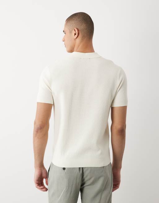 New Look - Polo en maille - Crème, 5 de 5