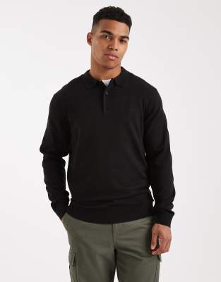New Look - Polo en maille - Noir