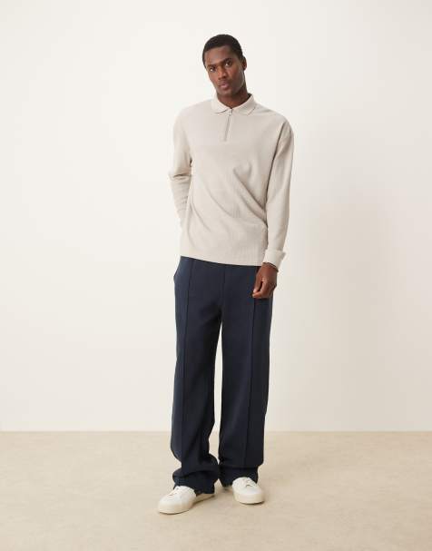 New Look - Poloshirt met lange mouwen en textuur - view 1