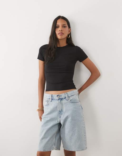 New Look polyamide tee in black, 2 of 4