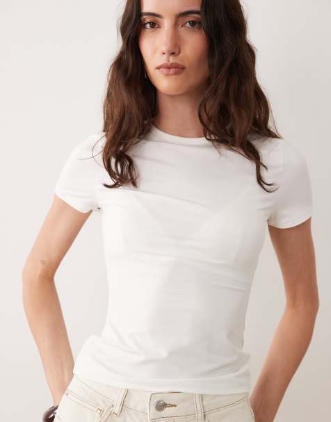 New Look polyamide tee in off white - view 1