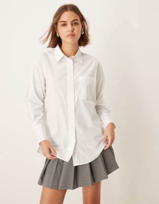 New Look New Look poplin shirt in white