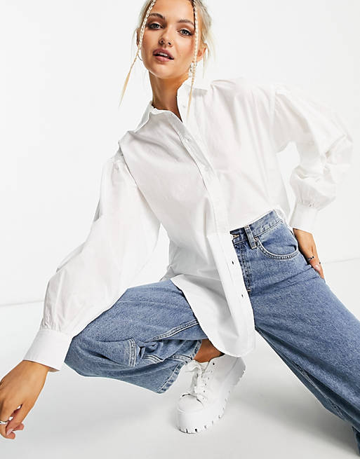 Tops Shirts & Blouses/New Look poplin shirt in white 