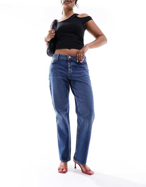 New Look - Posede jeans med lige ben i blå