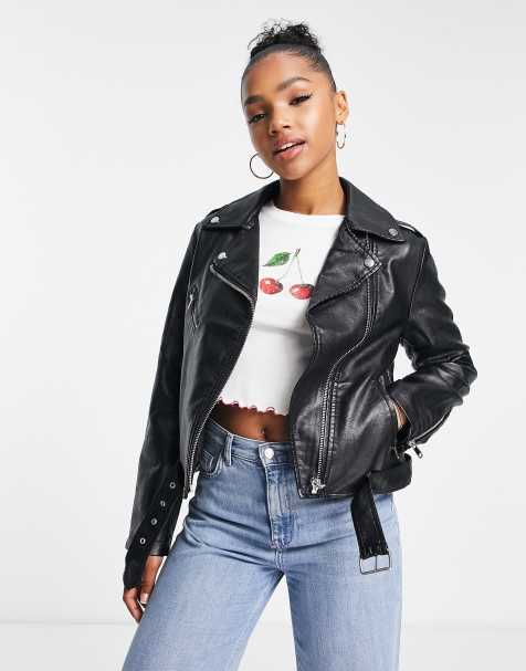 Plt Label Stone Lace Up Faux Leather Crop Top