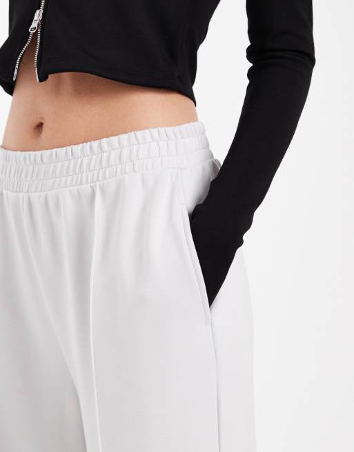 New Look - Premium - Grå joggingbukser med brede ben, 4 af 5