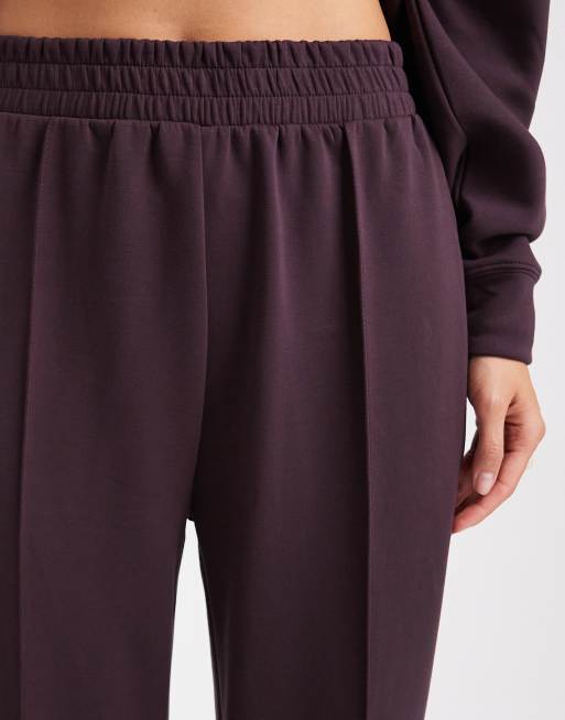 New Look - Premium - Joggingbroek met wijde pijpen in bordeauxrood, 3 van 5